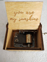 Hand-Cranked Wooden Music Box