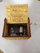 Hand-Cranked Wooden Music Box