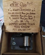 Hand-Cranked Wooden Music Box