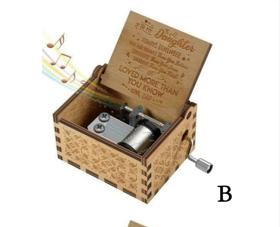 a music box with a music box and a music note