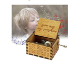 Hand-Cranked Wooden Music Box
