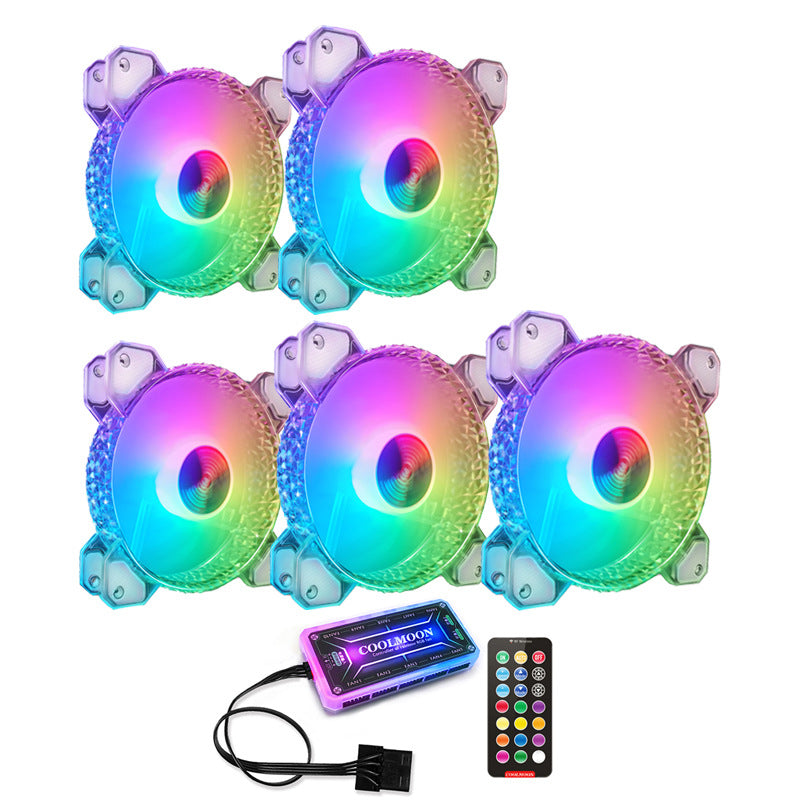 a group of colorful fans with remote control