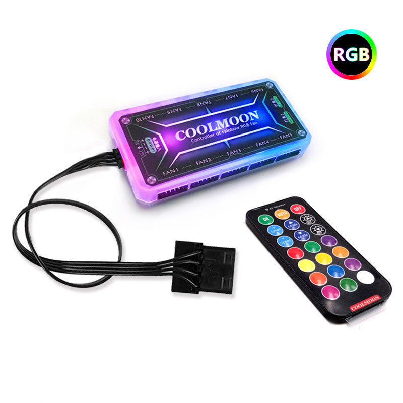 Cool Diamond Rgb Fan 12Cm Silent Diamond Aperture Computer Magic Argb Motherboard Synchronous Chassis Fan