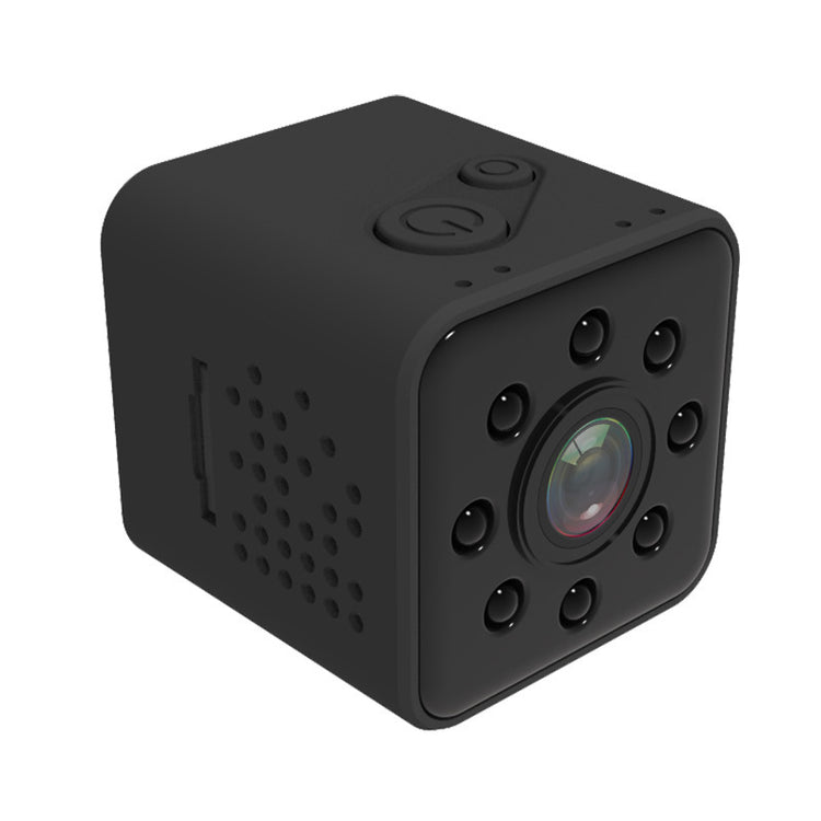 a black cube with a camera lens