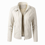 Women's Fleece-Lined PU Leather Jacket
