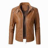 Women's Fleece-Lined PU Leather Jacket