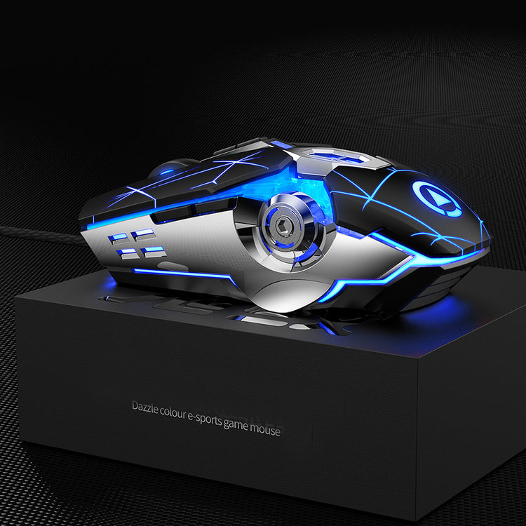 a black and silver computer mouse