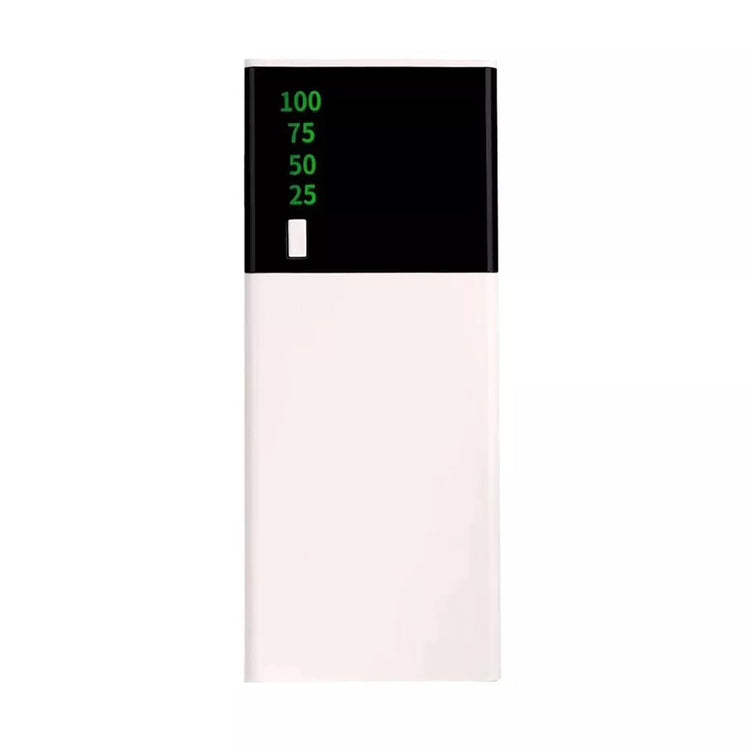 a white rectangular object with green numbers