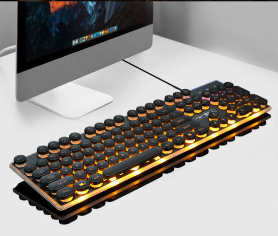 a keyboard with lights on it