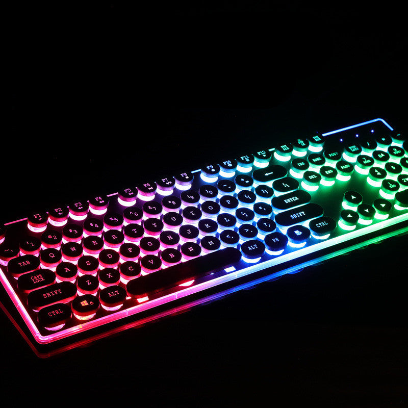 a colorful keyboard with black background