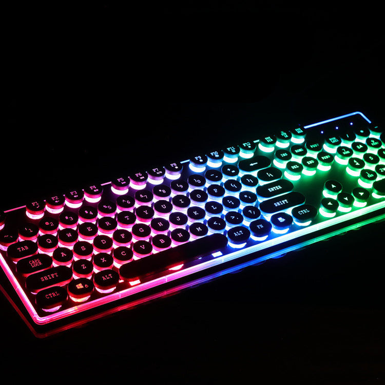a colorful keyboard with black background