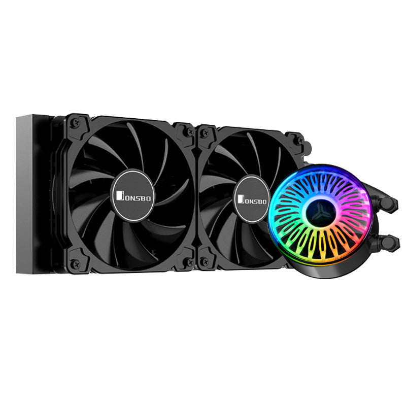 a group of fans with a rainbow colored light