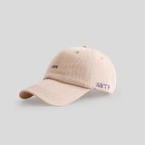 Letter-Embroidered Curved-Brim Baseball Cap