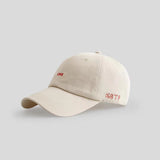 Letter-Embroidered Curved-Brim Baseball Cap