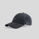 Letter-Embroidered Curved-Brim Baseball Cap
