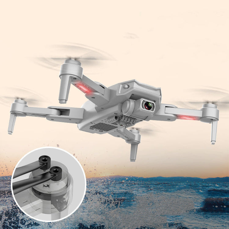 a drone flying over water