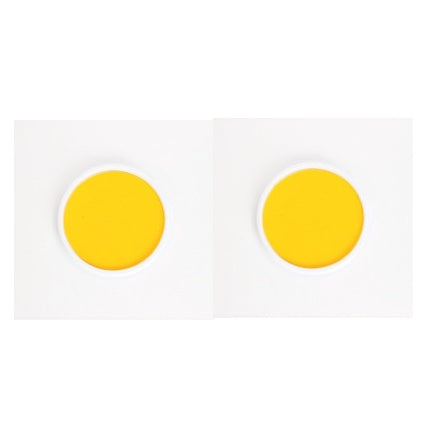 a pair of yellow circles