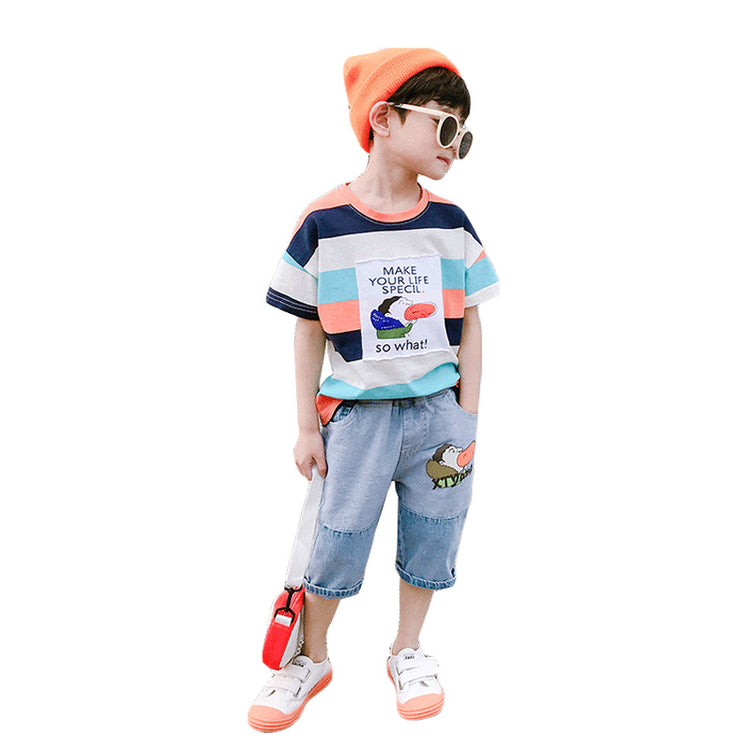 a boy wearing sunglasses and a hat