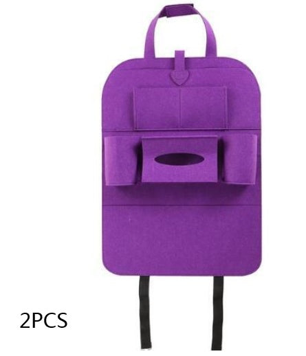 a purple bag with a pocket