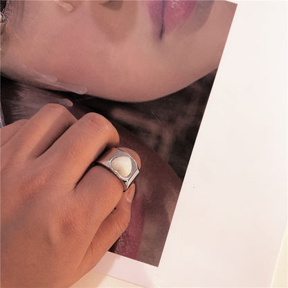 Fashion Alloy Joint Ring Love Heart Drop Oil Double Love Heart Ring