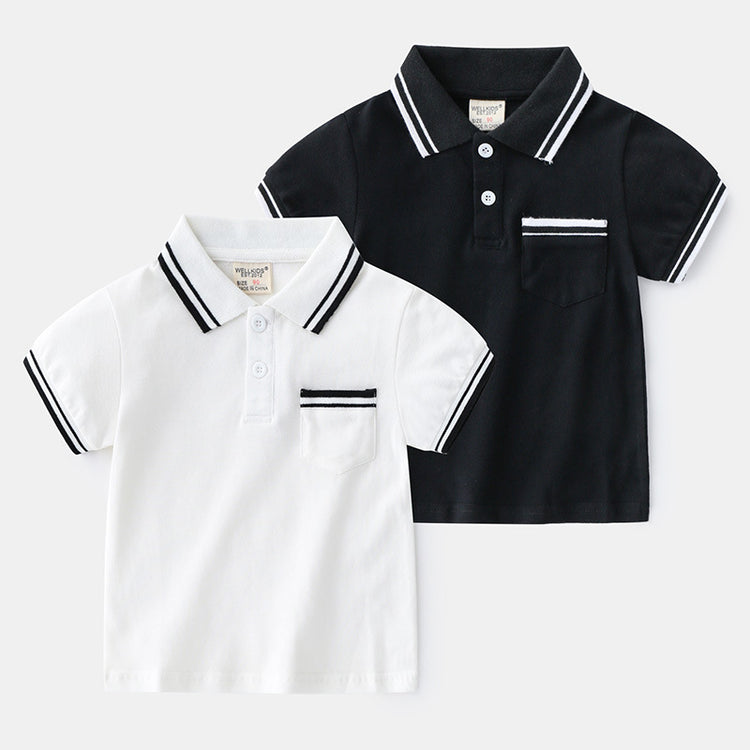 a pair of polo shirts