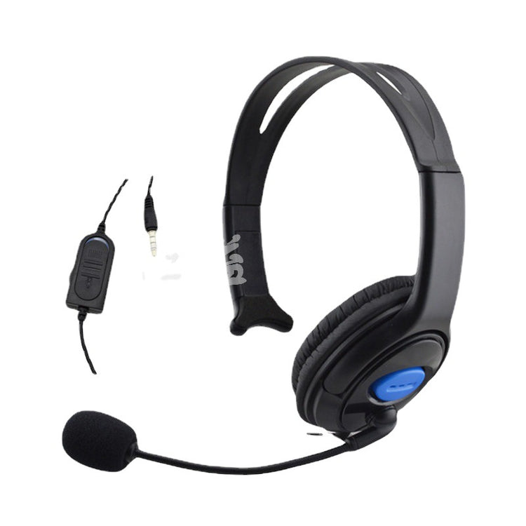 a black headphones with a microphone