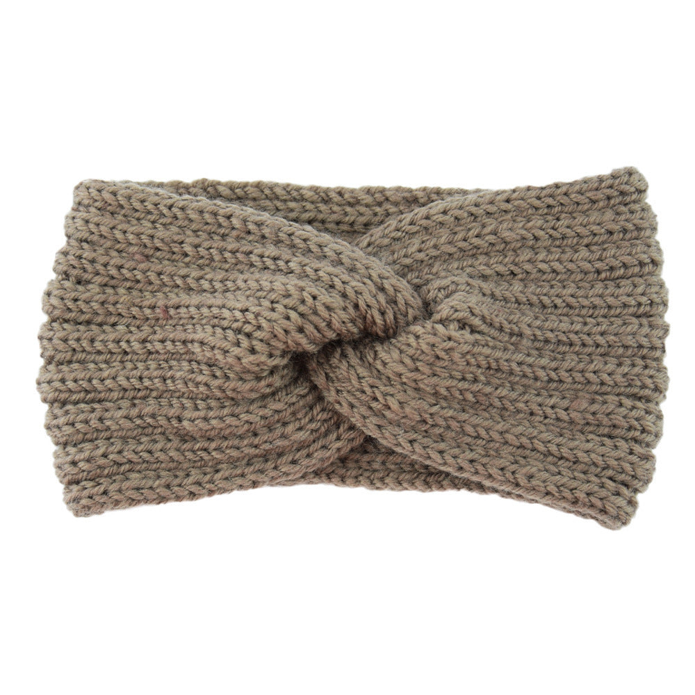 a knit headband with a knot