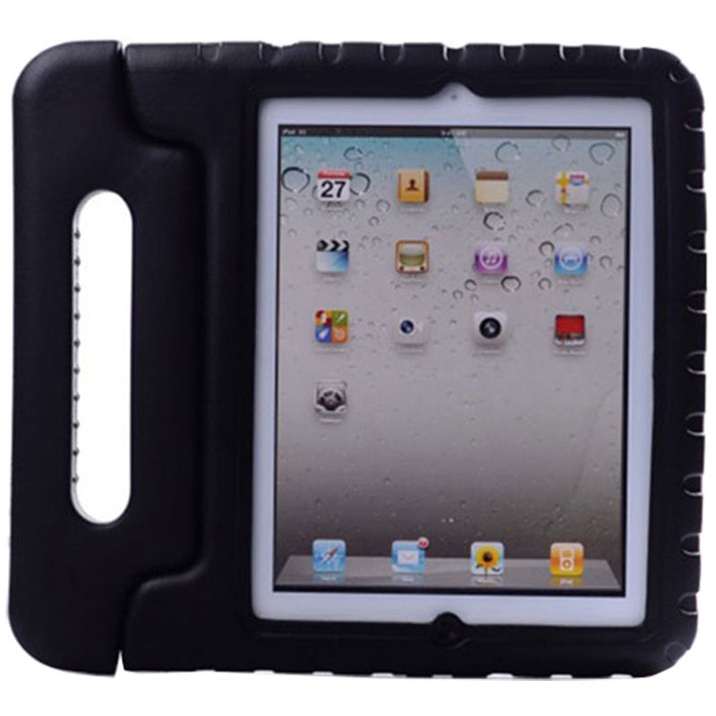 a tablet with a black case