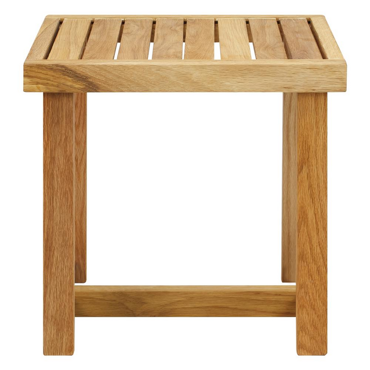 a wooden table with a white background