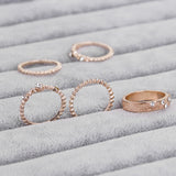Rose-Gold-Tone Stackable Ring Set
