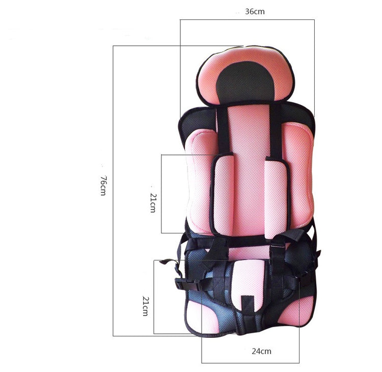 a pink and black baby seat