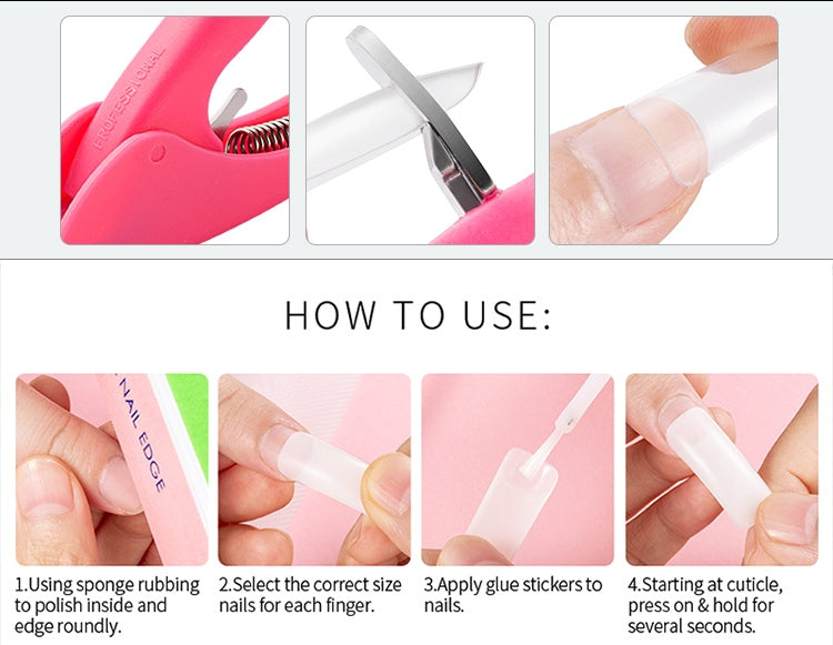 a collage of a fingernail file