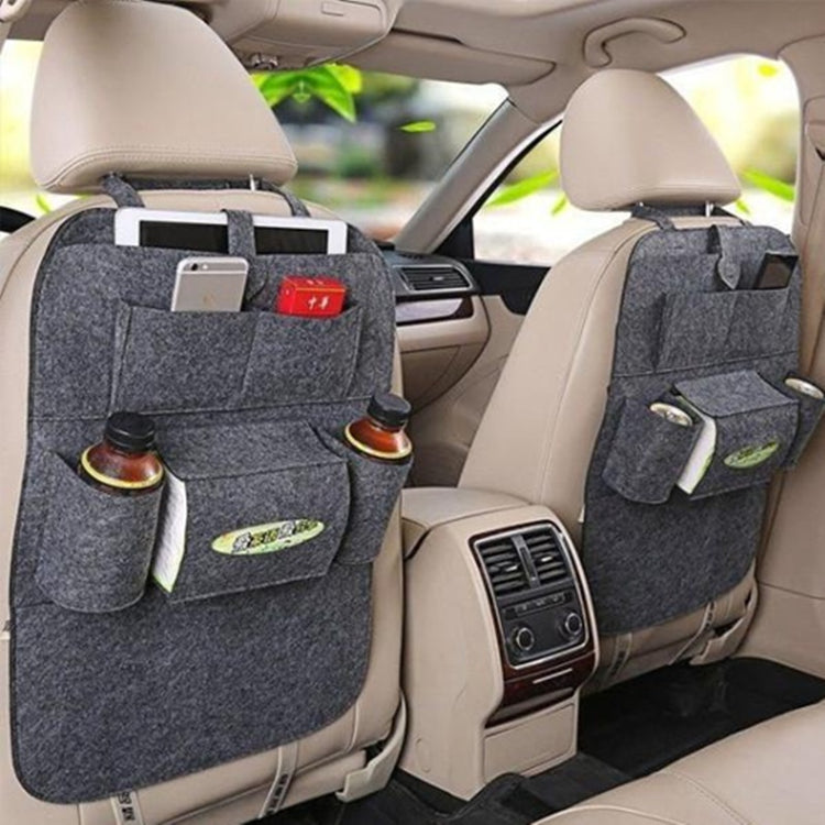 a car seat with a pocket on it