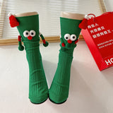 Cotton Cartoon Christmas Crew Socks for Adults and Children
