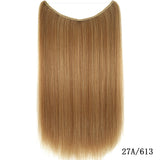 22-Inch Clipless Wire Hair Extensions, Straight Synthetic Hair
