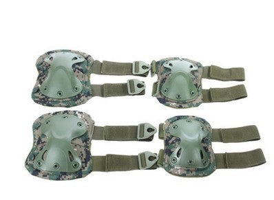several knee pads and straps