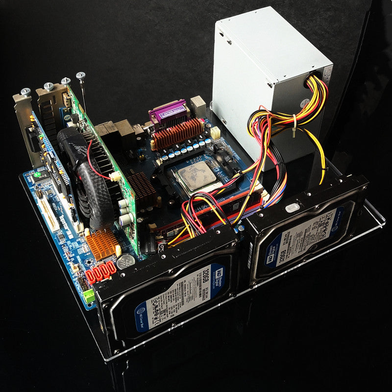 Computer case transparent acrylic single board computer motherboard DIY modified  bracket ITX ATX board type MATX