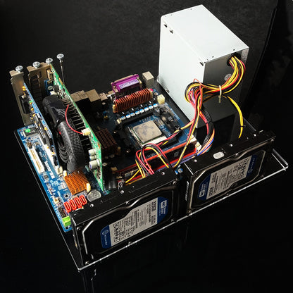 Computer case transparent acrylic single board computer motherboard DIY modified  bracket ITX ATX board type MATX