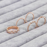 Rose-Gold-Tone Stackable Ring Set