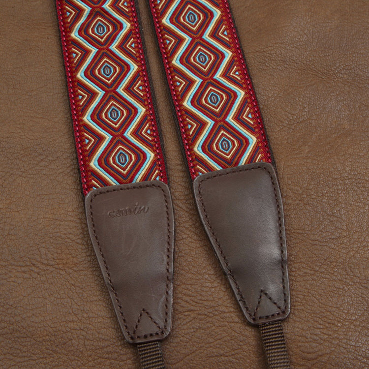 a pair of colorful strap