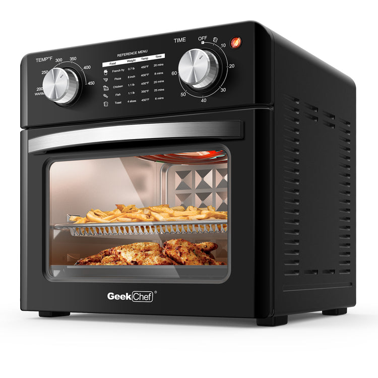 a black oven with food in it