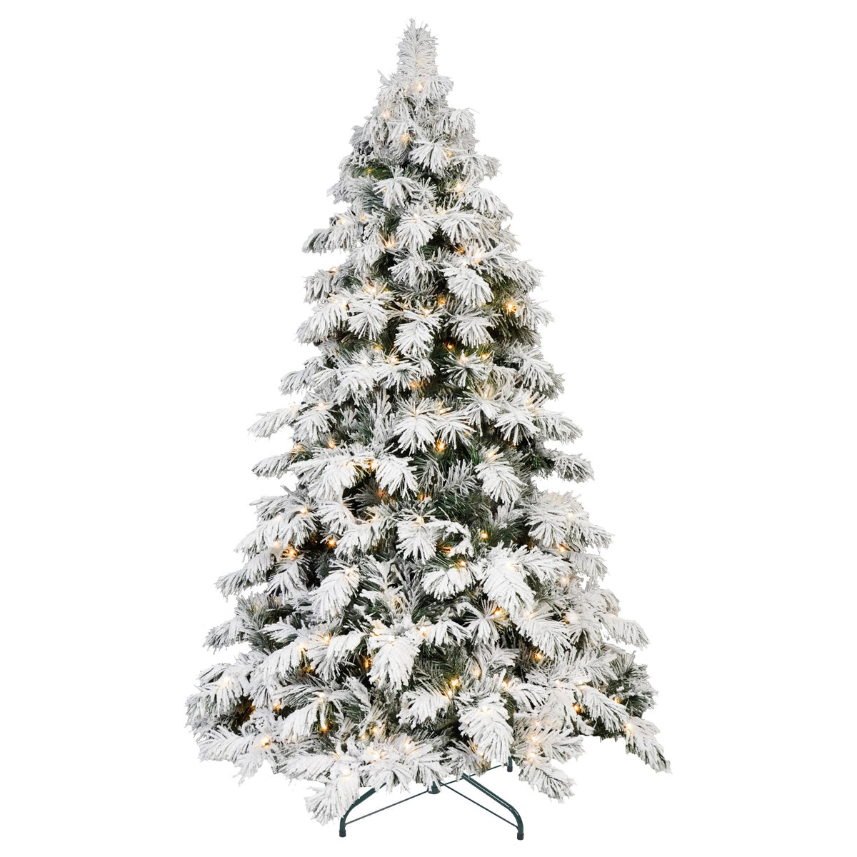 a christmas tree with snow on it
