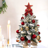 2-Foot Mini Flocked Christmas Tree with Lights