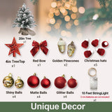 2-Foot Mini Flocked Christmas Tree with Lights
