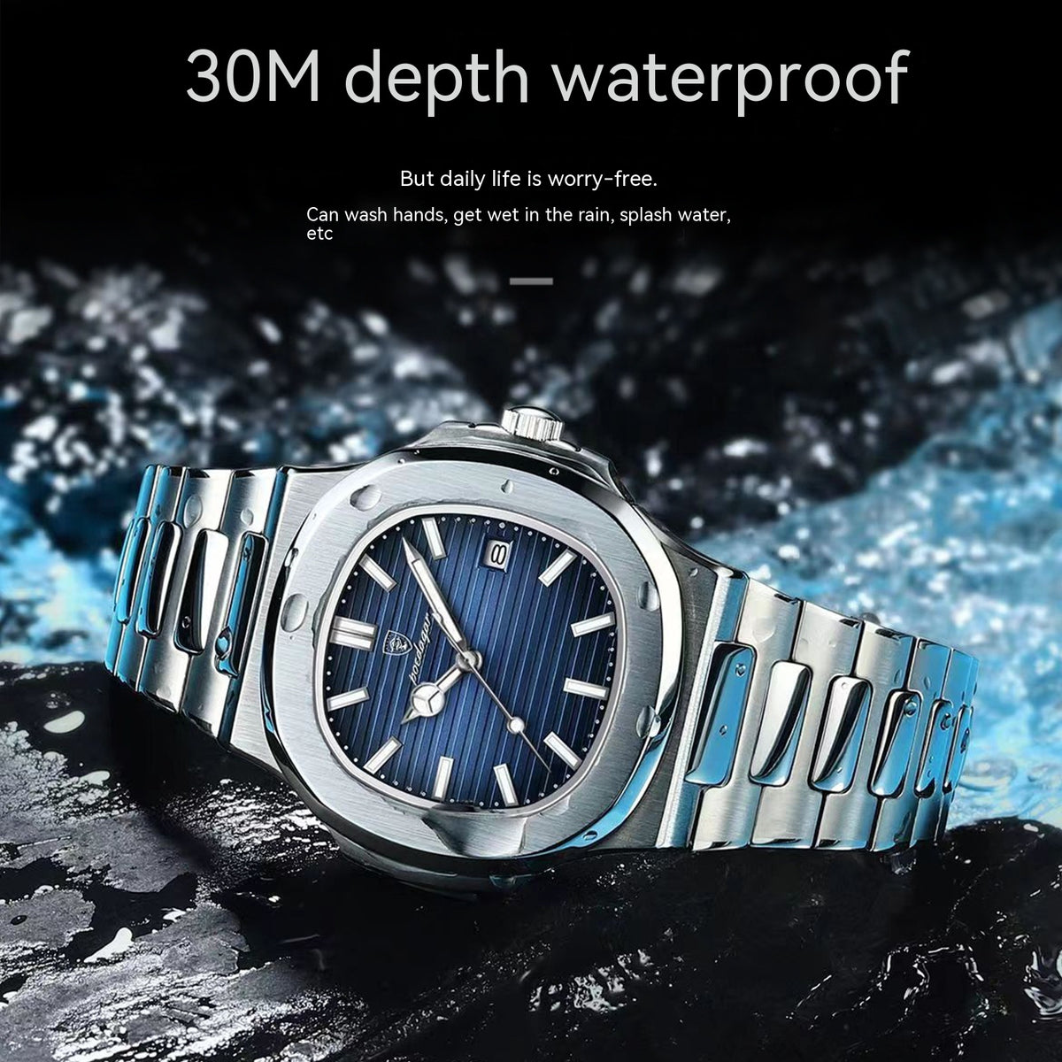 a watch on a rock