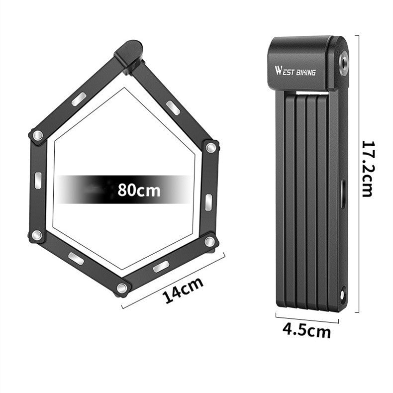 a black folding tool with a hexagon shaped frame