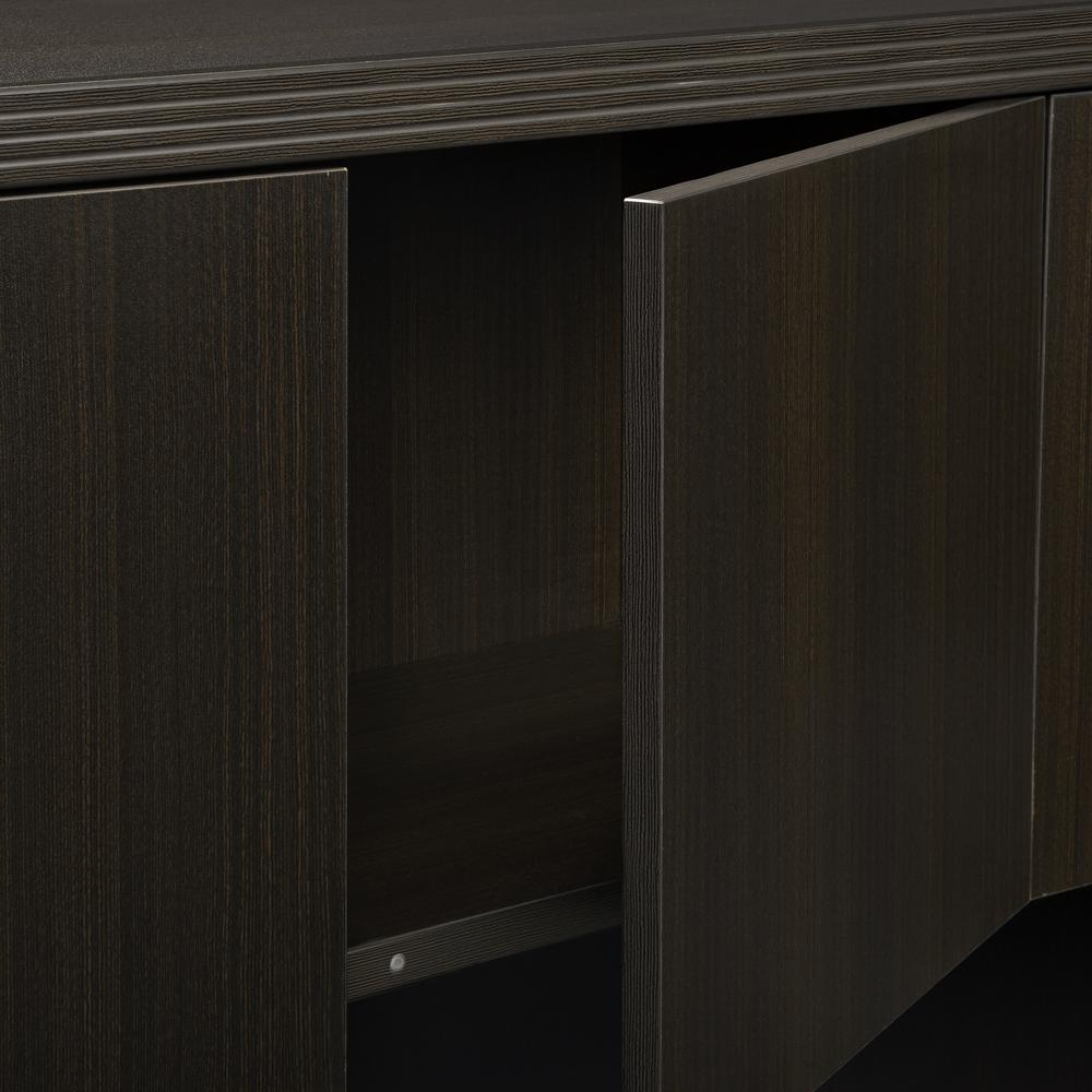 Aberdeen Series Laminate Wood Door Hutch, 72w x 15d x 39 1/8h, Mocha