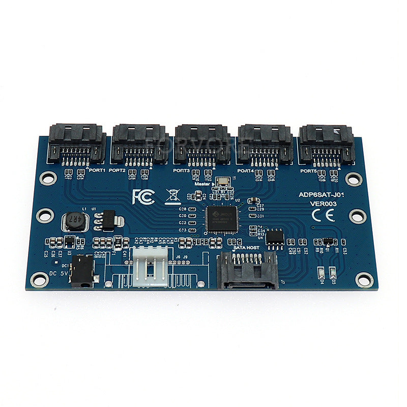 SATA Hard Disk Adapter Card 1 To 5 SATA Port Multiplier Computer Motherboard Hard Disk Adapter Card