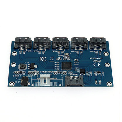 SATA Hard Disk Adapter Card 1 To 5 SATA Port Multiplier Computer Motherboard Hard Disk Adapter Card