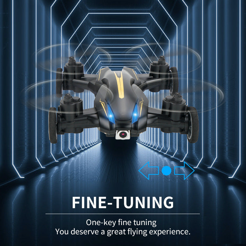 a drone flying through a tunnel